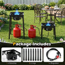 Propane Camping Stove 80000 BTU Single Burner with Regulator by LJGDeals