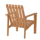 Acacia Wood Patio Dining Chair with Curved Seat & Armrests by DirectDeals