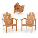 Stackable Adirondack Chairs - Solid Acacia Wood (2-Pack) by LJGDeals