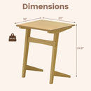 C-Shaped End Table Set of 2 with Wood Veneer Top by LJGDeals