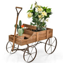 Wooden Wagon Plant Bed