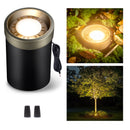 Gardenreet Brass Landscape Well Lights, 12V LED Outdoor Low Voltage Landscape Lighting In Ground Lights Use 6W 590LM 3000K PAR36 Bulb for Tree, Garden, Pathway, Yard  (Flat Top 2205B)