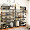 Multi Layers - Shoe Rack Organizer Column Storage Shelf Entryway w/ Hooks by 2Dropme