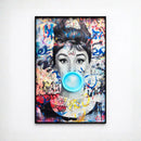 Audrey Hepburn Bubble Gum LED Painting