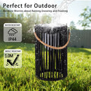 10.5'' High Solar Lantern Outdoor Table Lamp Black 2Pcs by JHY DESIGN
