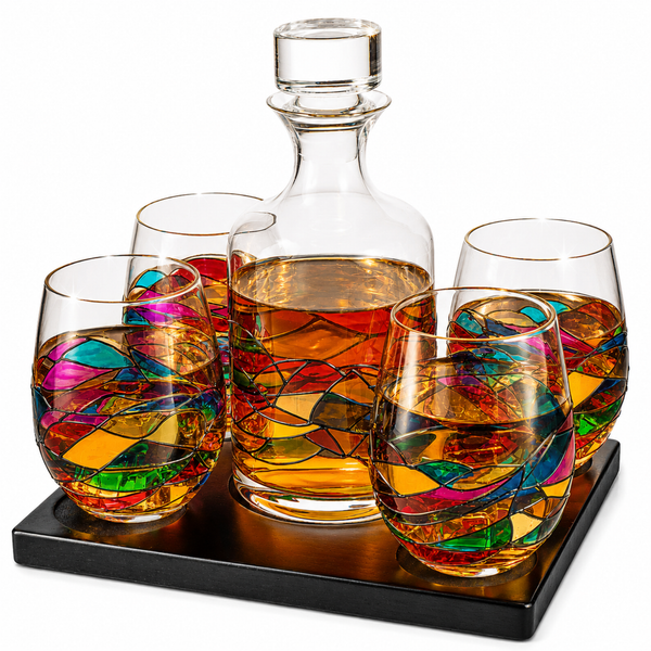 Artisanal Hand Painted Glassware Gift, photo 2 of 10