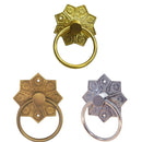 Brass Eastlake Ring Pull with Detailed Victorian 1870's Polished Brass
