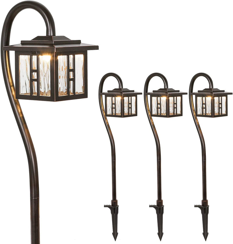 3W 185LM LED Landscape Lighting, Oil-Rubbed Bronze Pathway Light, Die-Cast Aluminum, ETL Listed (4-PACK)