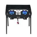 260,000 BTU High Pressure Double Propane Burner - Heavy Duty Cookware by Camplux