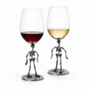 Stemmed Skeleton Wine Glass Set of 2