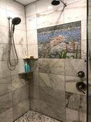 Beautiful Egret Bird - Mosaic Art | Handcrafted Luxury Natural Stone