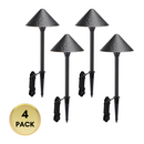 ALP49 4- and 12-Pack 3W 3000K Warm White Integrated LED Low Voltage Cast Aluminum Landscape Pathway Lights Package, Driveway Walkway Light