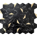Black Gold 12x12 Honed Hexagon PVC Peel & Stick Tile (10 pack, 8.3 sq ft/case) - Sample