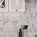 Cotton White 2x10 Picket Glossy Ceramic Tile (23 pack, 2.37 sq ft/case)
