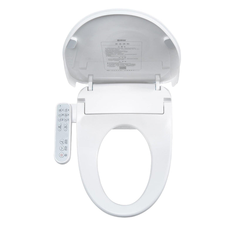 Smart Heated Bidet Toilet Seat with Self-Cleaning Nozzle, Warm Air Dryer and Temperature Controlled