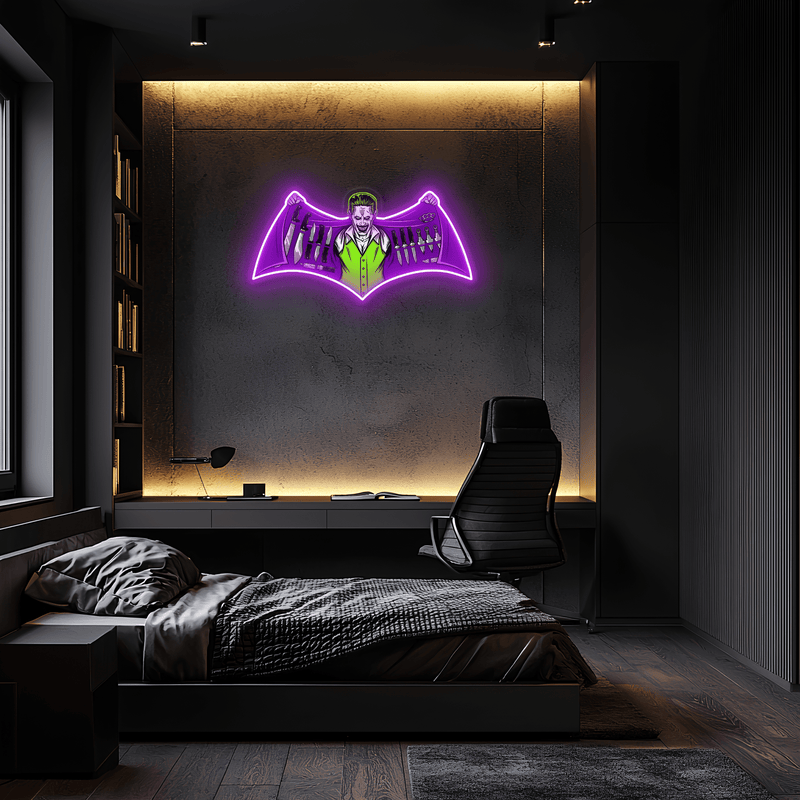Joker Neon Sign, Uv Print Neon, Joker Uv Print Neon Sign, Neon Light,Neon Wall Art, Neon Sign,Neon Light Sign, Neon Gifts