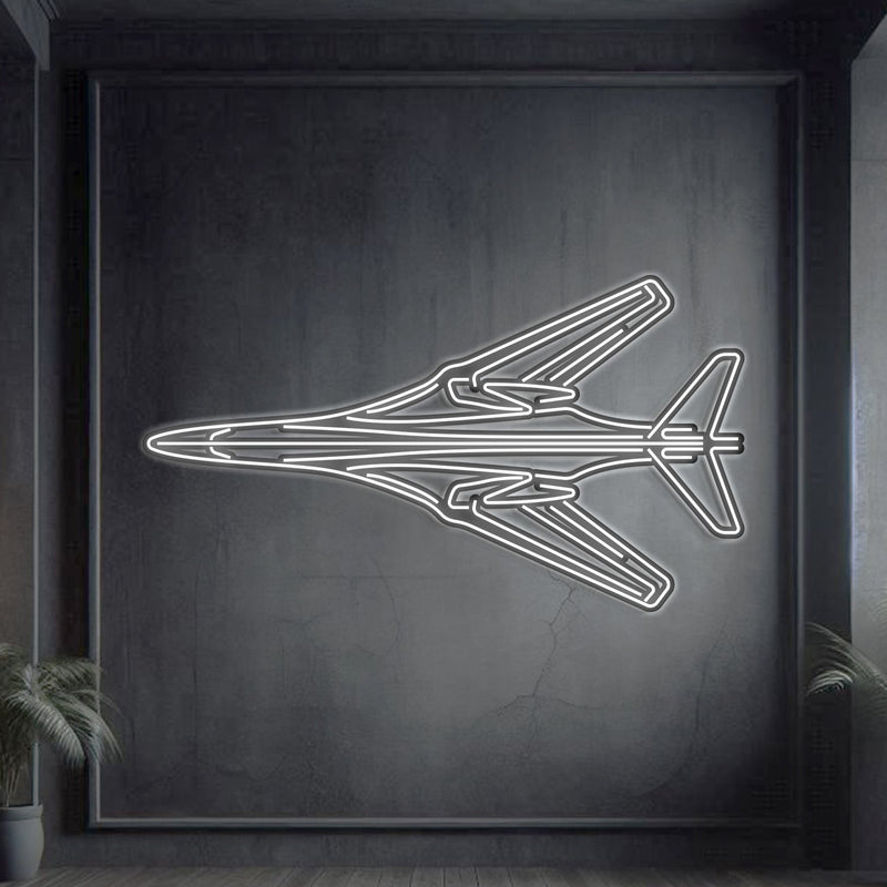 B-1B Lancer Top Metal Neon Aircraft Wall Art - NCN0015