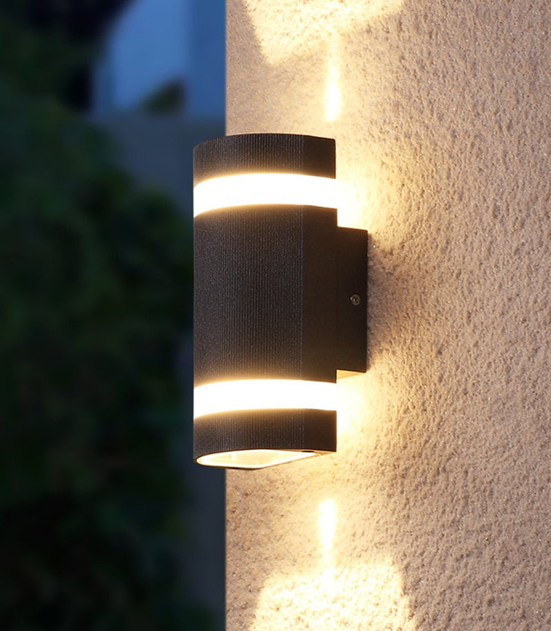 MIRODEMI® Modern Matte Black Outdoor Waterproof Aluminum LED Wall Light For Porch