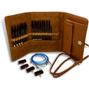 Premium 5 Inch Rosewood Interchangeable Circular Knitting Needle Set With Carrying Case (29 Piece Set)