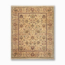 9x12 Light Gold Hand Knotted Traditional Sultanabad 100% Wool Oriental Area Rug