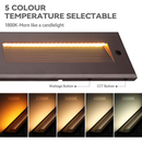 STLA09 12-Pack 3W/4W/5W Selectable Wattage 5CCT Low Voltage 9" LED Outdoor Step Lights, 12V-24V Integrated LED Deck Lights Landscape Lights