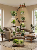 Metal 8-Tier Corner Plant Stand | Indoor Tree-Shape Plant Shelf by 2Dropme