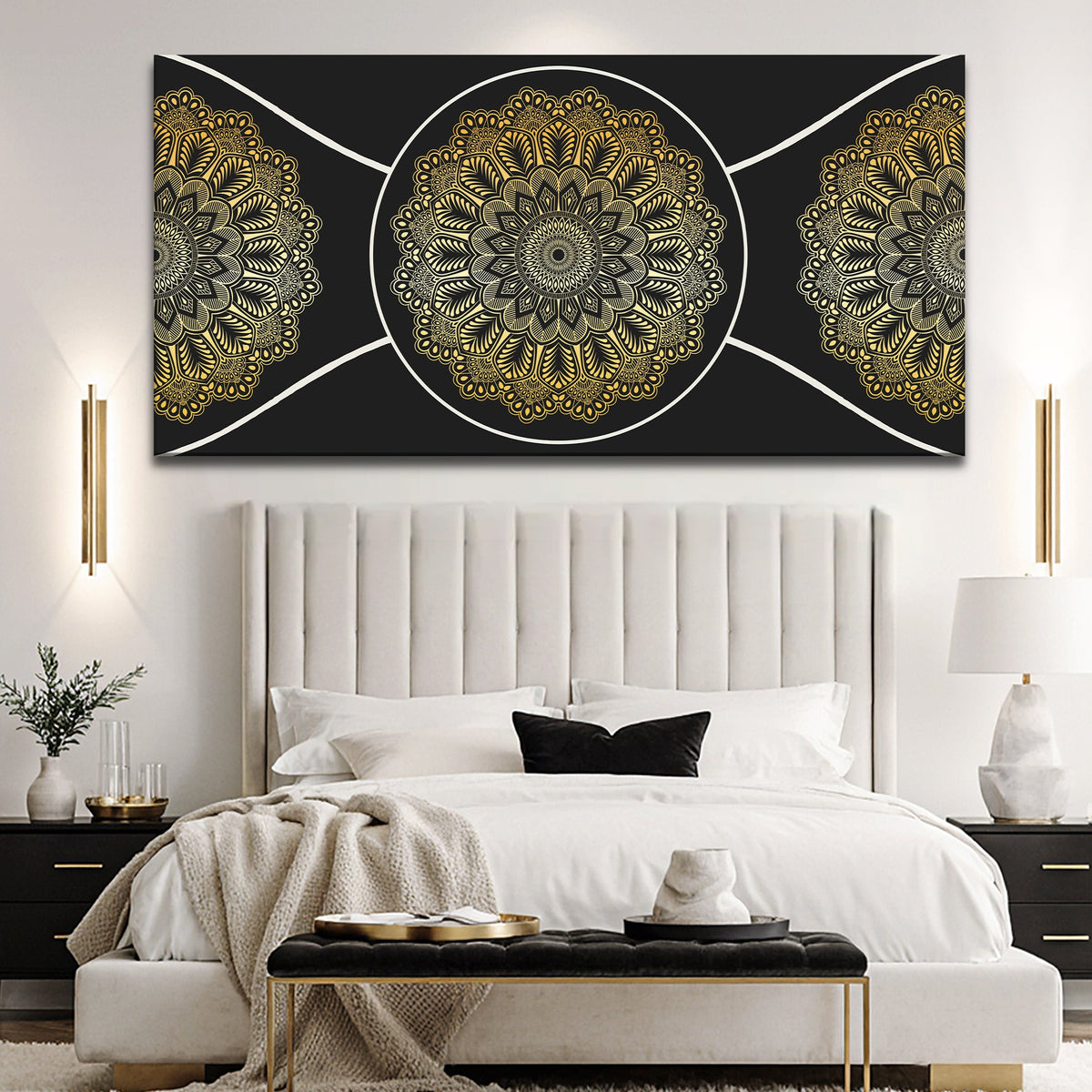 Gold Sacred Geometry Wall Art, photo 3 of 10