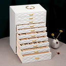 10-Layer Extra Large Faux Leather Jewelry Box Organizer