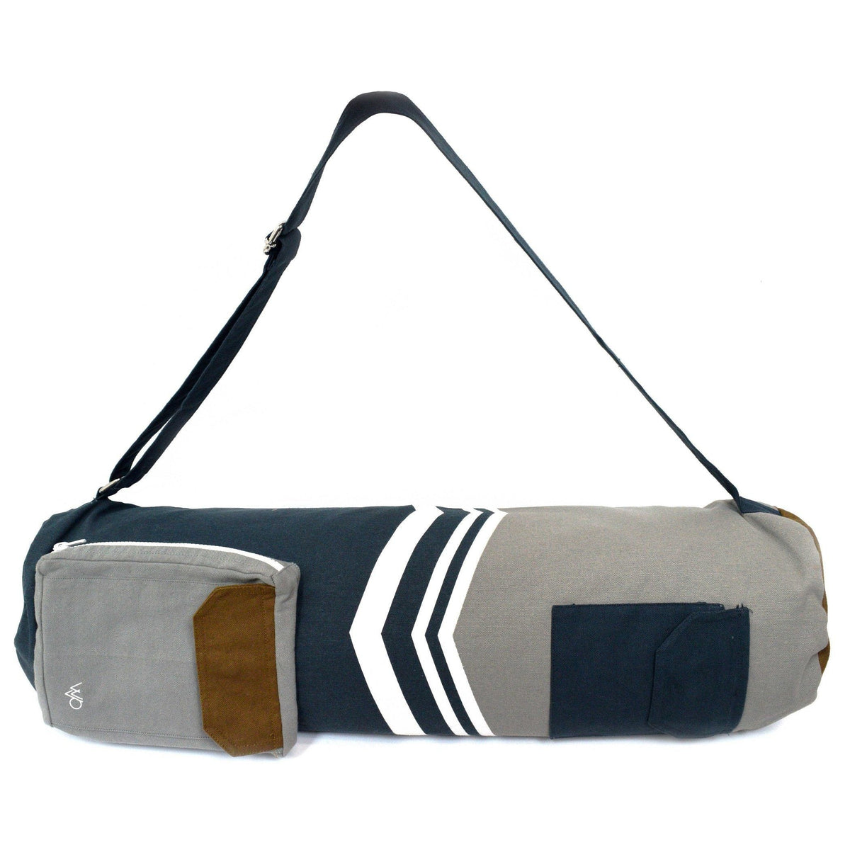 Organic Yoga Mat Bag - Blue & Grey, photo 3 of 6