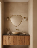 Handmade Brass Golden Heart Brass Mirror