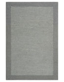 Custom Made Modern Solid Design Gray Hand Tufted Wool Rug