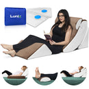 LX5 4-Piece Support for Shoulder & Upper Body Rest, Orthopedic Bed Wedge Pillow Set, Almond Brown