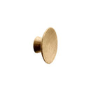 Round Wood "Olympia" Lacquered Oak Cabinet Knob