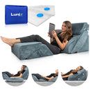 LX13 6-Piece Post-Surgery Recovery System, Orthopedic Bed Wedge Pillow Set, Stone Navy