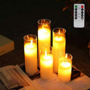 Set 4/5/6/7/8inch Flameless Candles (Set of 5) by JHY DESIGN
