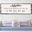 Mightier Than the Waves of the Sea Psalm 93:4 Faith Sign