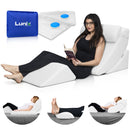 LX5 4-Piece Support for Shoulder & Upper Body Rest, Orthopedic Bed Wedge Pillow Set, Pebble White