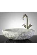 Split Face Marble Vessel Sink - Natural Stone Bathroom Basin