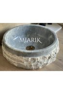 Natural Split-Face Marble Vessel Sink