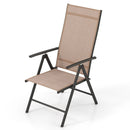 1 Piece Patio Folding Dining Chairs with 7-Level Adjustable High Backrest by LJGDeals