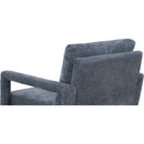 Mid-Century Armchair, Accent Chair with Chenille Armrest & Soft Cushion for Living Room, Bedroom, Home Office, Study, Dark Grayish Blue