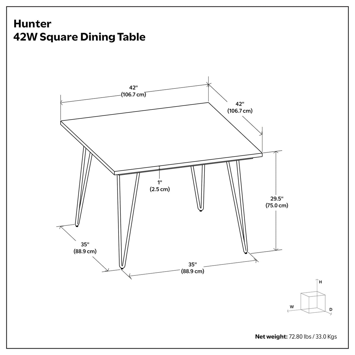 Hunter - Square Tabletop Dining Table, photo 12 of 40