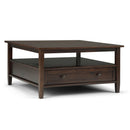 Warm Shaker - Square Coffee Table - Tobacco Brown by HouseOfZazla