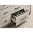 4 Piece Queen Bedroom Set With Built In Storage And Mirror - Oak by HouseOfZazla