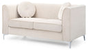 Glam Styled Micro Suede Loveseat