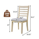 Upholstered Armless Chairs With High Ladder Back