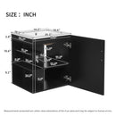 Modern Wall Mounted Bathroom Cabinet With Side Shelf And Ceramic Sink by HouseOfZazla