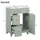 Transitional Style Bathroom Vanity Cabinet With Ceramic Sink by HouseOfZazla