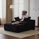 Oversized Chaise Lounge Chair Cozy Cloud Couch With 3 Throw Pillows And Wide Armrest by HouseOfZazla