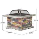 Outdoor Wood Burning Magnesium Oxide Fire Pit with Lid by HouseOfZazla